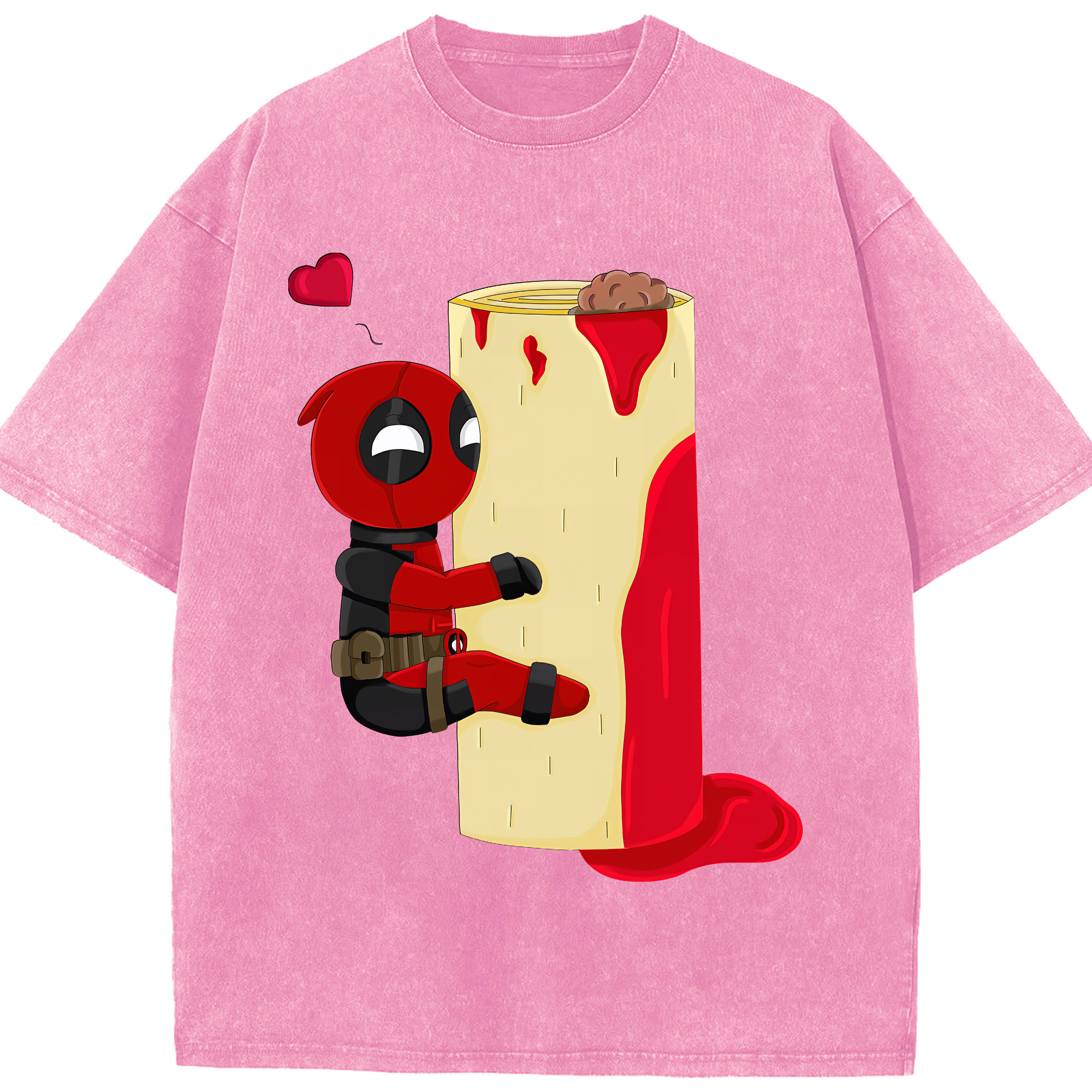 （画像用） Deadpool デッドプール 綿100% ヴィンテージ風 半袖Tシャツ（フロントプリント）